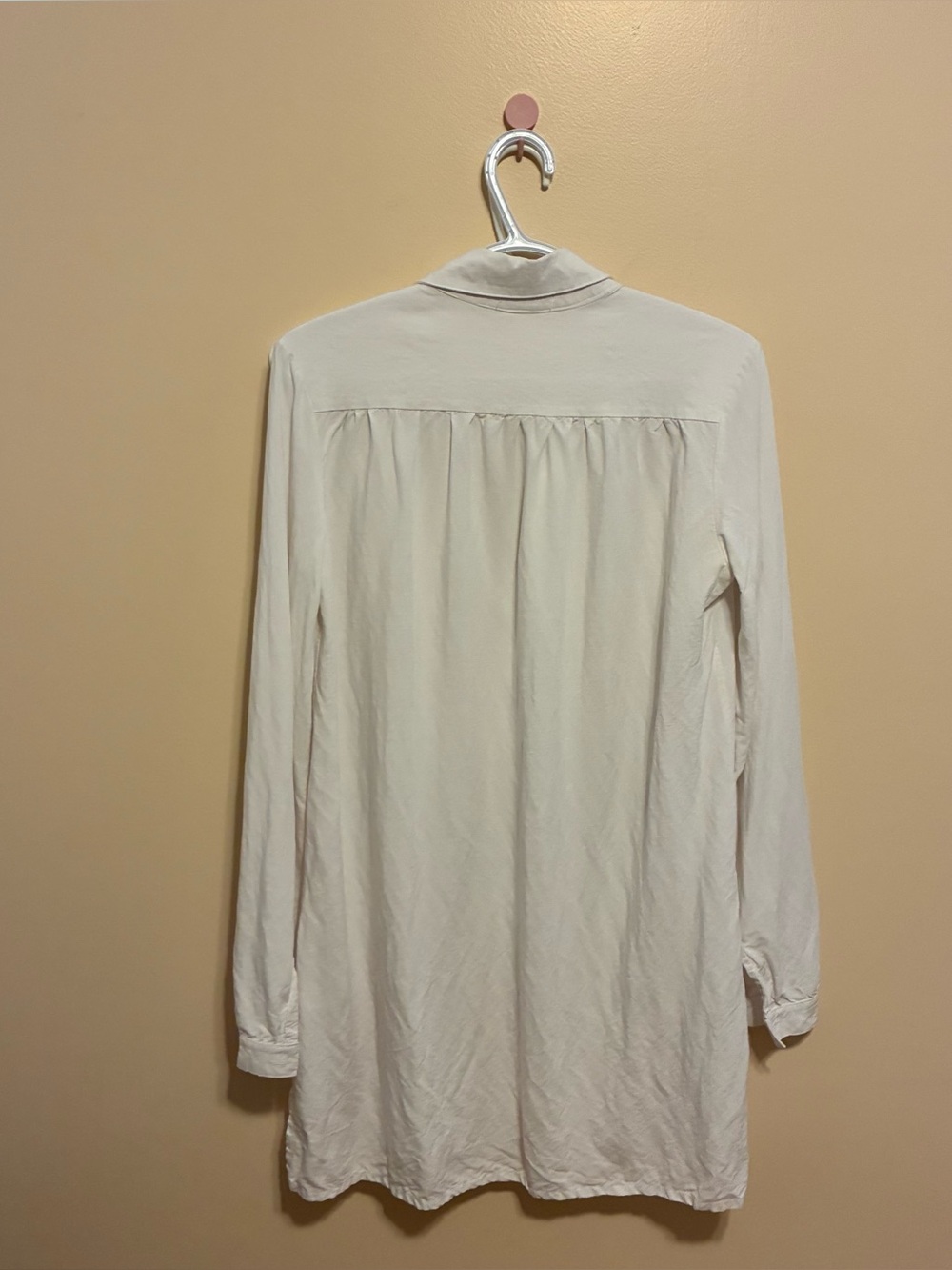 Uncle Studios Linen Tunic Shirt Dress in White Size Small - Picture 7 of 7